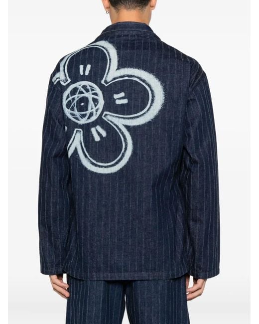 KENZO Blue Kimono Blazer for men
