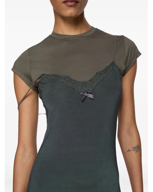 Acne Green Layered Dress
