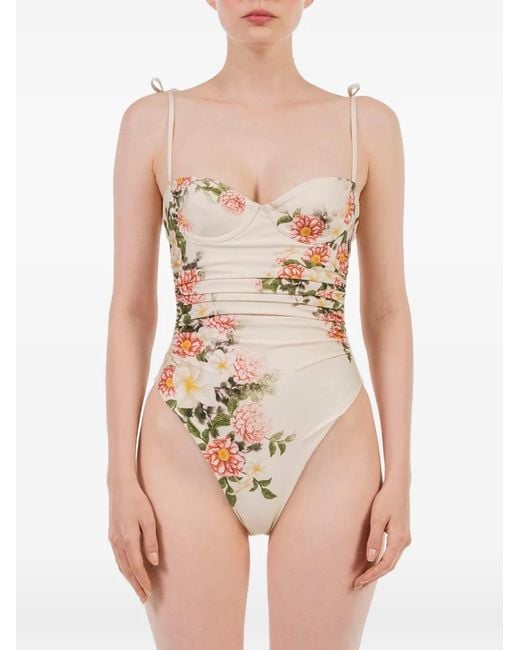 Agua Bendita White Rábano Paraiso Sweetheart Swimsuit