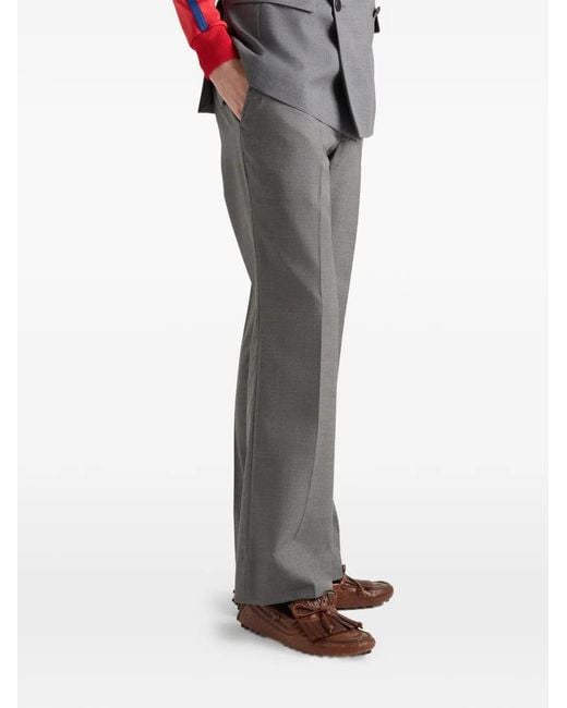 Prada Gray Tailored Trousers for men