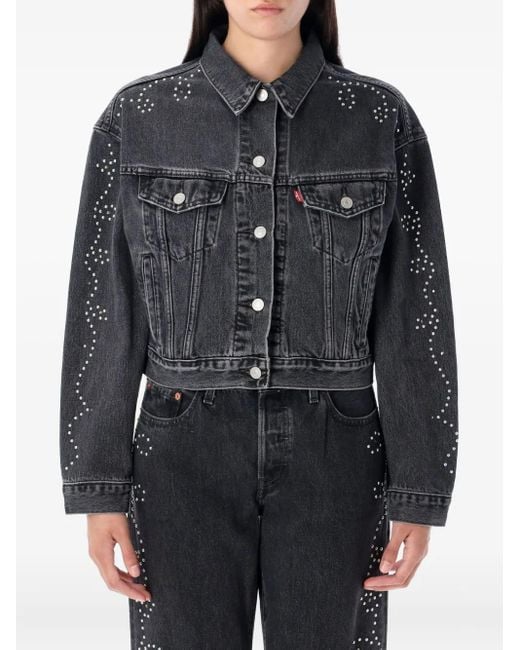 Levi's Black Shrunken '90S Trucker Denim Jacket
