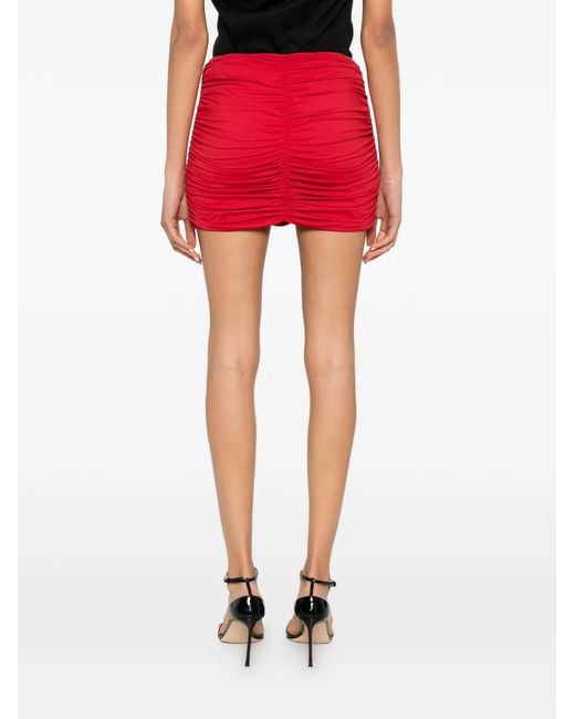 LaRevêche Red Ruched Skirt