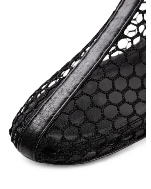 Souliers Martinez Black Bottines À Bout En Amande Et Empiècement En Résille