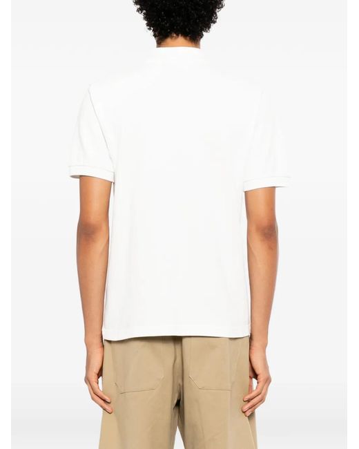 KENZO White Logo-Embroidered Polo Shirt for men