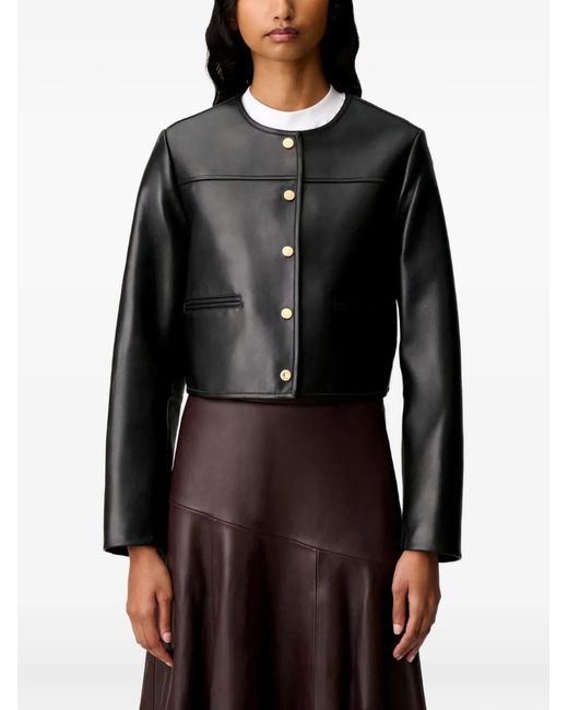 Claudie Pierlot Black Leather Jacket