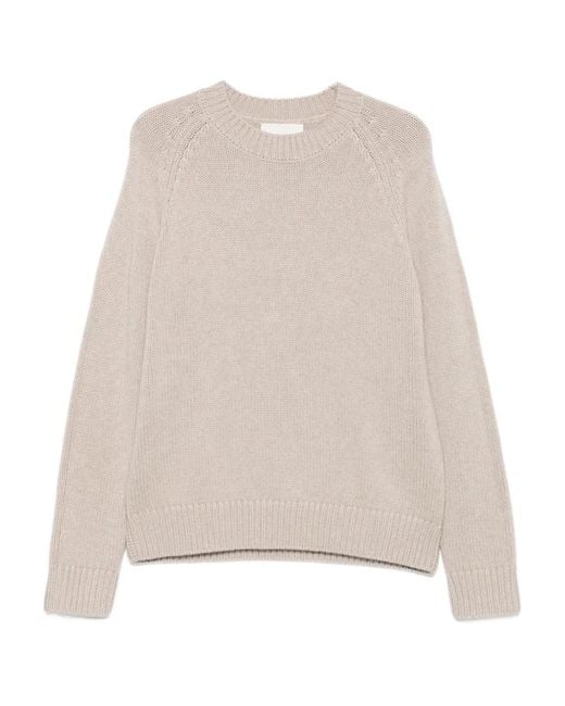 Lisa Yang Natural Raglan-Sleeve Cashmere Sweater
