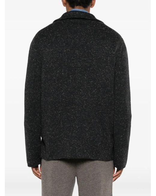 Alanui Black Pocket Buttoned Cardigan for men