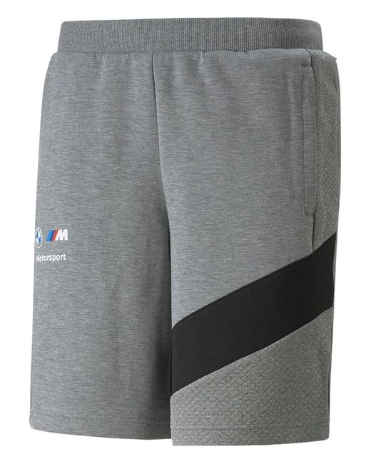 PUMA Gray X Bmw Motorsport Mélange Track Shorts for men
