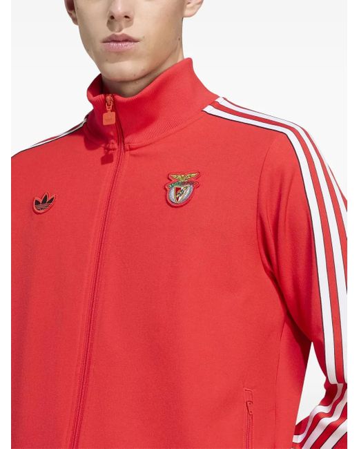 Adidas Red Three-Stripe Jacket for men