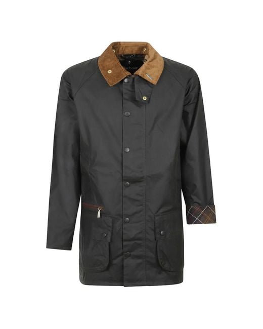 Barbour Gray Beaufort Corduroy-Collar Coat for men