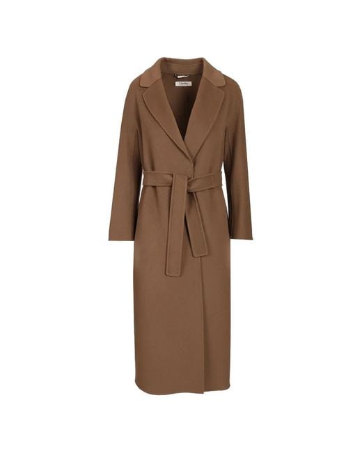 Max Mara Brown Belted Wool Coat