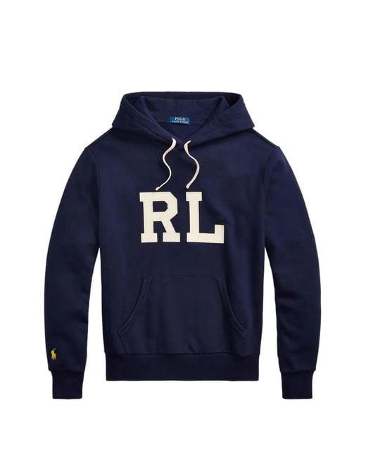 Polo Ralph Lauren Blue Logo Hoodie for men