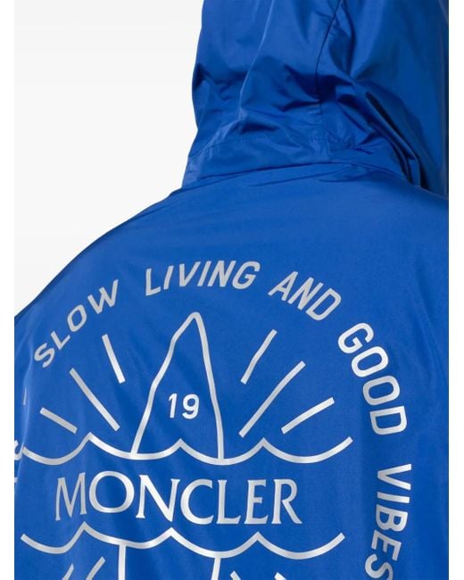 Moncler Blue Clapier Hooded Jacket for men