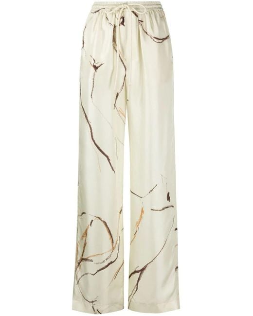 Nanushka Natural Jarine Silk Trousers