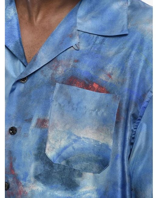 Camisa Bowling Estampada Marni de hombre de color Blue