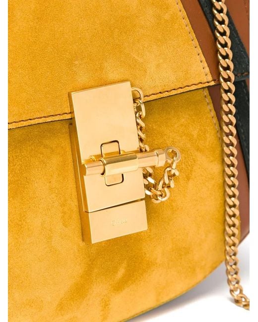 Chloé Yellow Patchwork 'Drew' Shoulder Bag