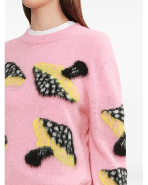 MSGM プリント プルオーバー Pink
