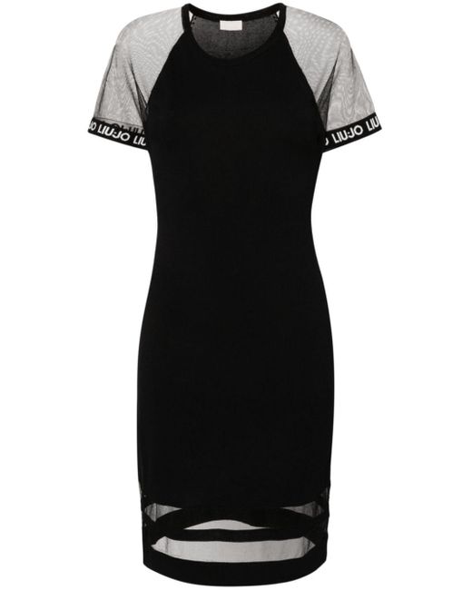 Liu Jo Black Logo-print T-shirt Dress