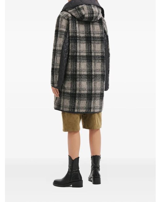 Juun.J Black Quilted Check Coat