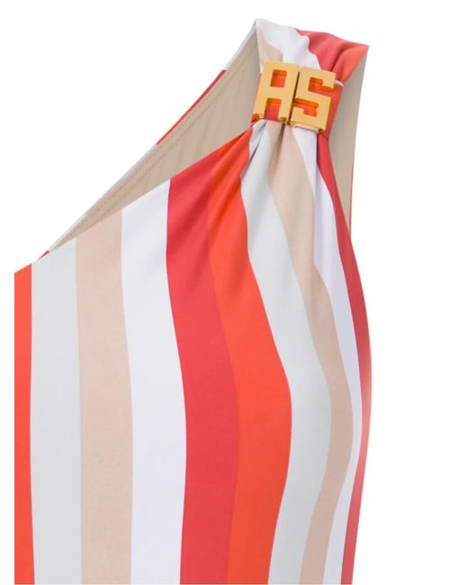 Amir Slama Red One Shoulder Swimsuit