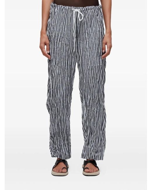 Osklen Blue Stripe-Pleated Trousers