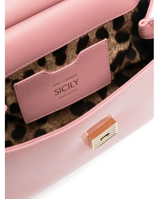 Dolce & Gabbana Pink Small Sicily Tote Bag