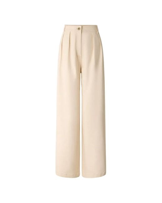 Sessun Natural Pantalon Diegui À Design Plissé