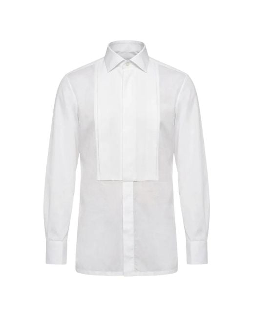 Givenchy White Chemise De Costume À Patte De Boutonnage Dissimulée for men