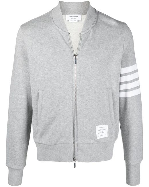 Thom Browne Gray 4-bar Motif Performance Jacket for men
