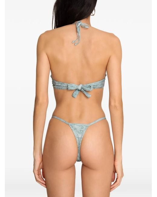 Amir Slama White X Jade Picon Maillot De Bain À Fleurs