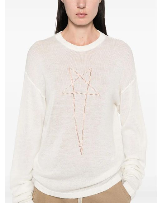 Pull Penta Rick Owens en coloris White
