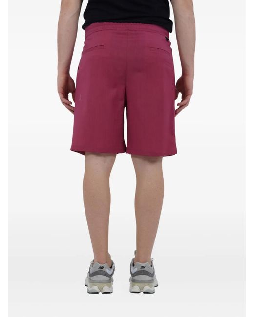 Low Brand Tokyo Tropical Shorts mit Falten in Red für Herren