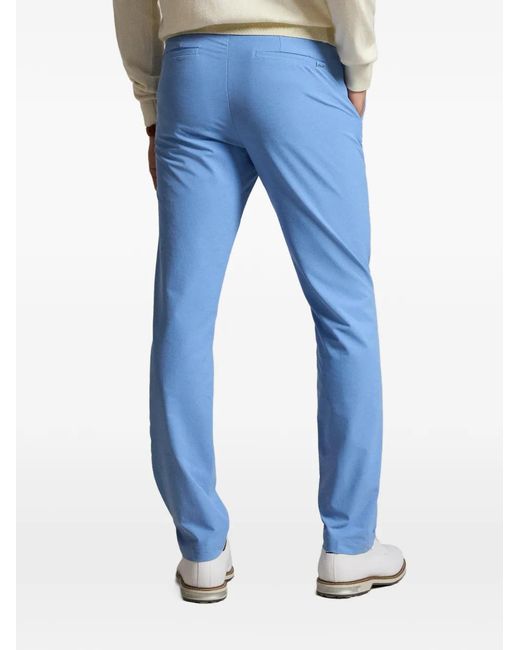 Ralph Lauren Blue Tailored Fit Performance Trousers for men