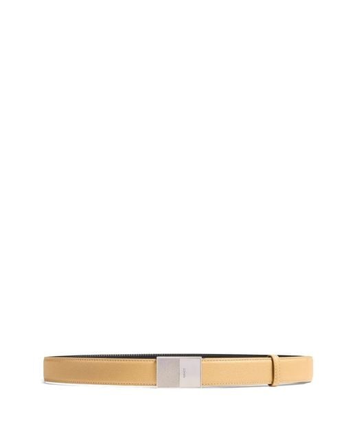 Khaite White Minimalist Leather Belt