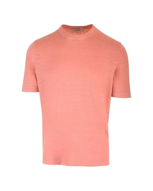 Al Duca D'aosta Pink Crew-Neck T-Shirt for men