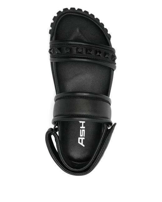 Ash Black Studded Strap Sandals