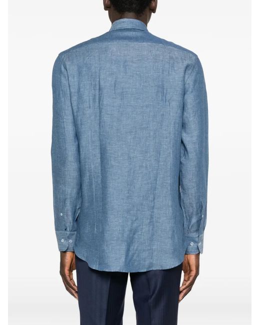 Etro Blue Buttoned Shirt for men