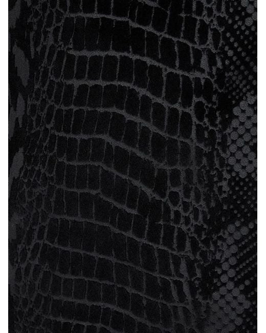 Roberto Cavalli Black Animal-Print Track Pants for men