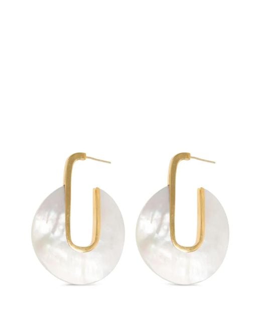 freya rose White Warrioress Round-Shape Earrings