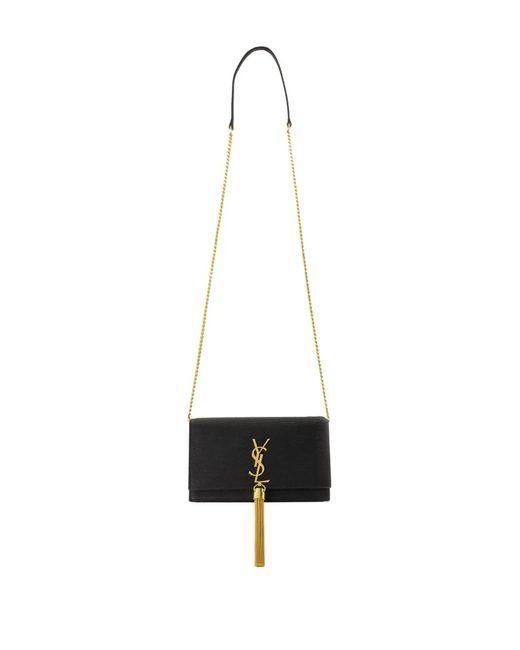 Saint Laurent White Kate Tassel-Embellished Crossbody Bag