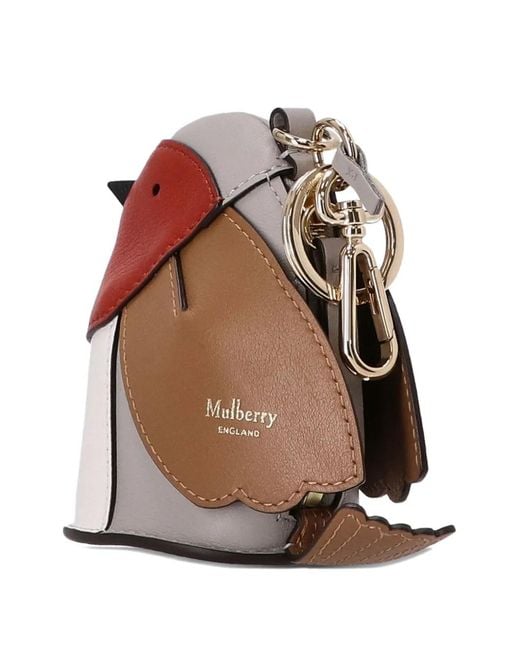 Mulberry White Bird-Shaped Keyring
