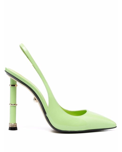 ALEVI Valeria Patent Leather Pumps in Green - Lyst