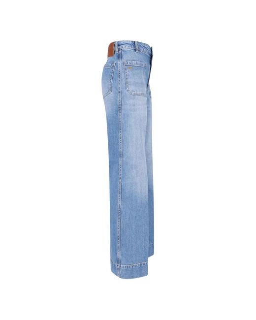 Victoria Beckham Blue Alina Flared Jeans