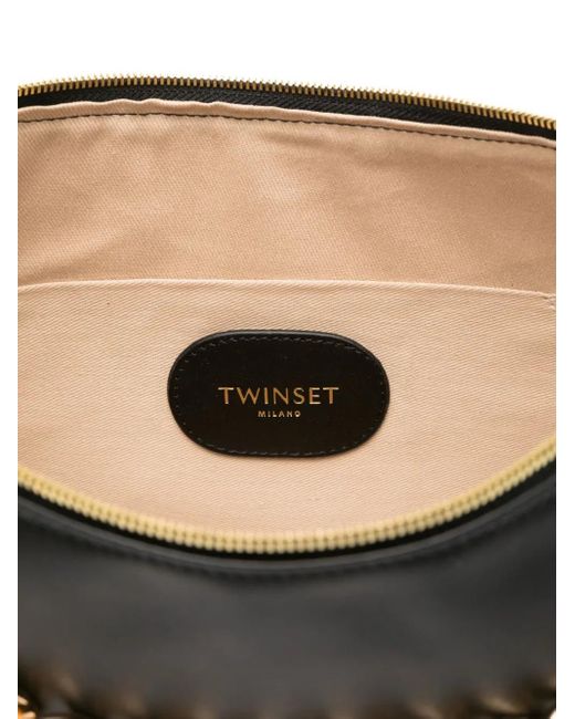 Twinset Black Liliane Chain-Embellished Shoulder Bag
