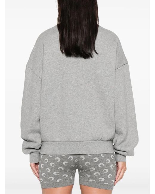 WRSTBHVR Gray Neni Logo-Embroidered Crew-Neck Sweatshirt