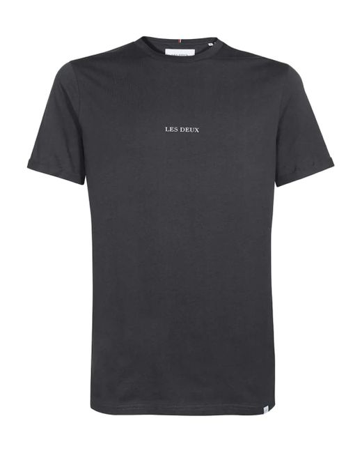 メンズ Les Deux ロゴ Tシャツ Black
