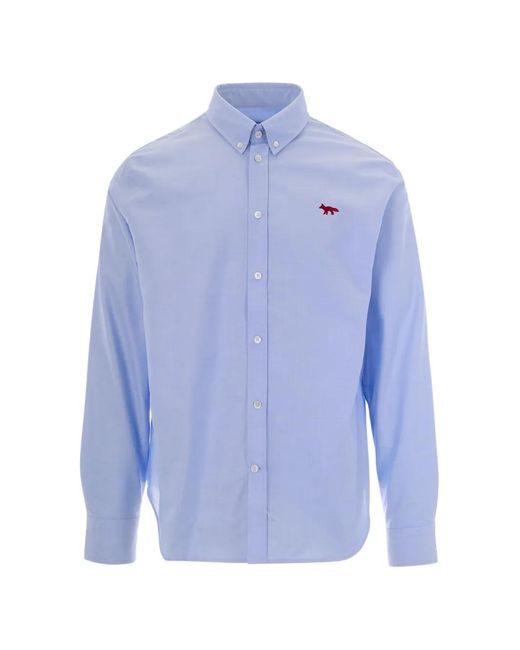 Maison Kitsuné Blue Button-Down Shirt for men