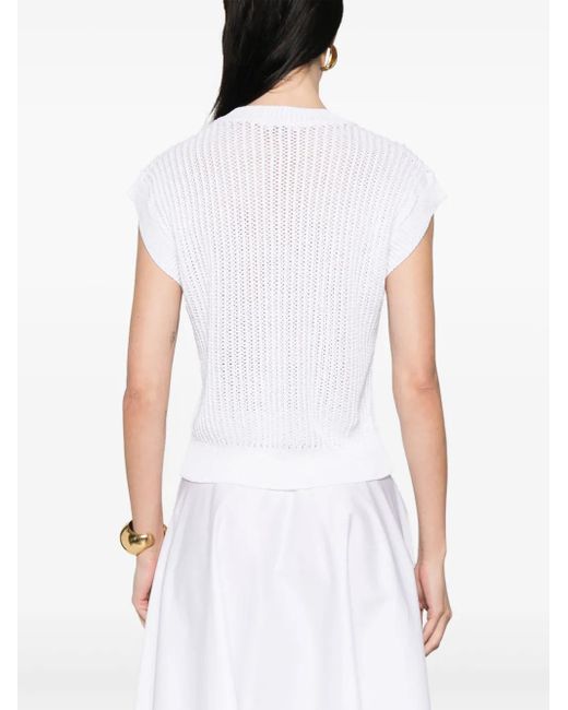 Peserico リブニット トップ White