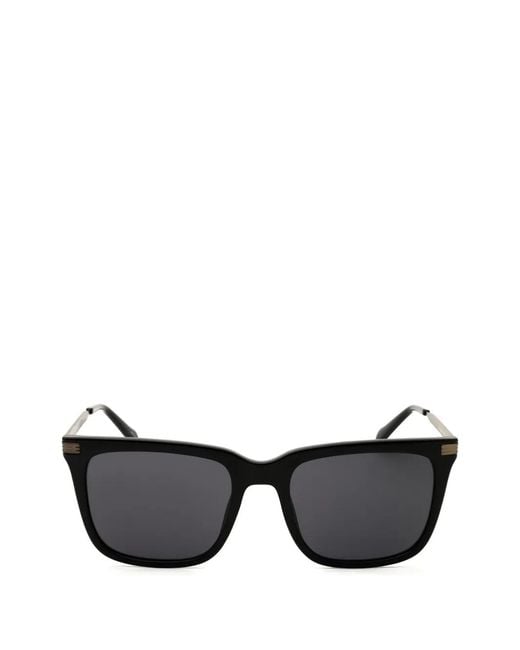 Fossil Black Rectangle-Frame Sunglasses for men