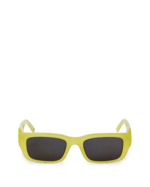 Palm Angels Green Rectangle-Frame Sunglasses